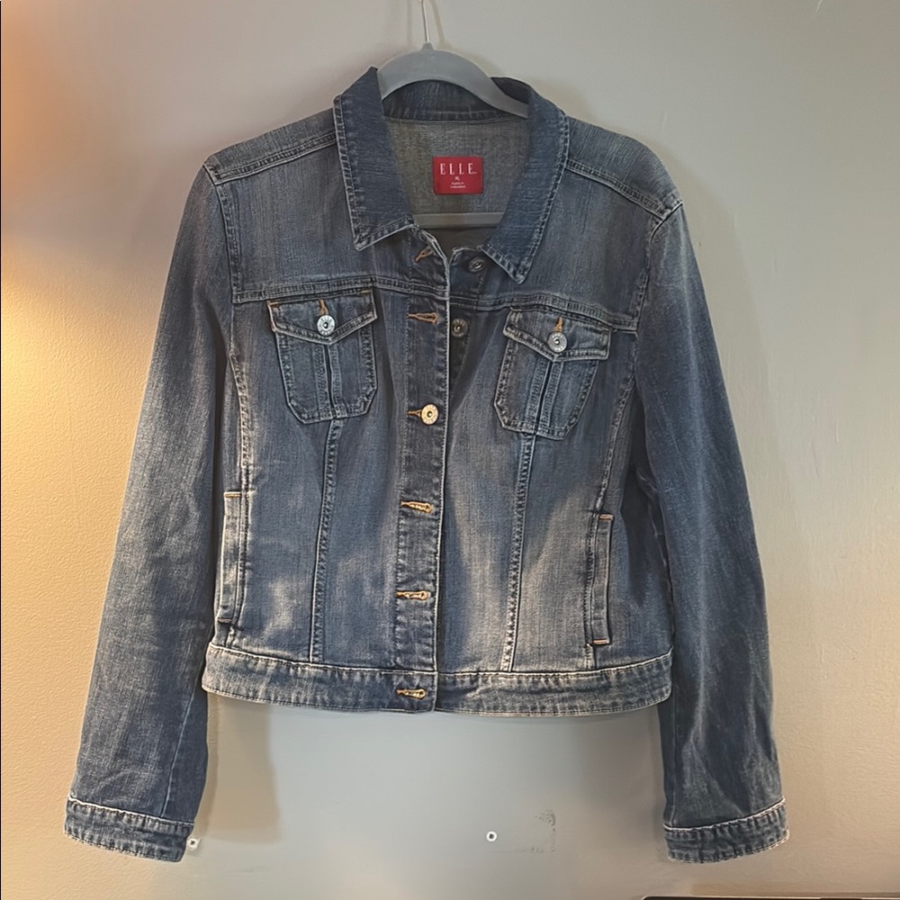 Elle Blue Jean Jacket Classic Denim Style